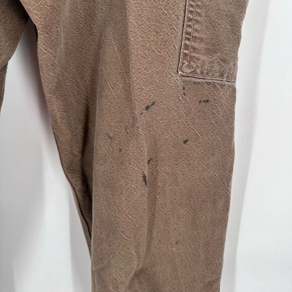 Carhartt Men’s FR jeans Cargo 36 x 32 Tan Brown Worn Electrical Construction - Picture 3 of 13